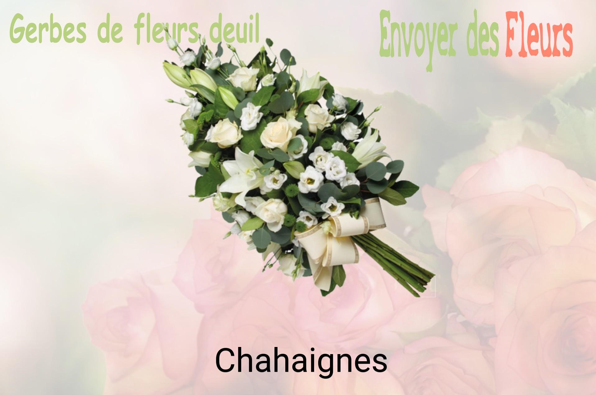 Gerbe de fleurs de deuil livrée à Chahaignes